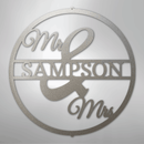 Custom Metal Wall Art - Personalized Mr and Mrs Sign