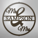 Custom Metal Wall Art - Personalized Mr and Mrs Sign