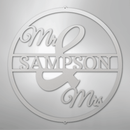 Custom Metal Wall Art - Personalized Mr and Mrs Sign