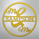 Custom Metal Wall Art - Personalized Mr and Mrs Sign