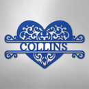 Custom Metal Wall Art - Personalized Heart Sign