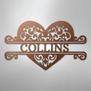 Custom Metal Wall Art - Personalized Heart Sign