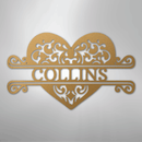 Custom Metal Wall Art - Personalized Heart Sign