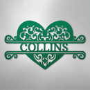 Custom Metal Wall Art - Personalized Heart Sign