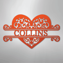 Custom Metal Wall Art - Personalized Heart Sign