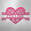 Custom Metal Wall Art - Personalized Heart Sign