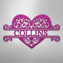 Custom Metal Wall Art - Personalized Heart Sign