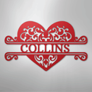 Custom Metal Wall Art - Personalized Heart Sign