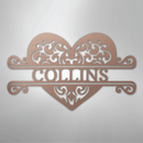 Custom Metal Wall Art - Personalized Heart Sign