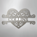 Custom Metal Wall Art - Personalized Heart Sign