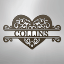 Custom Metal Wall Art - Personalized Heart Sign