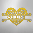 Custom Metal Wall Art - Personalized Heart Sign