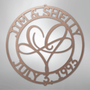 Custom Metal Wall Art - Personalized Wedding Infinity Name Sign