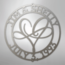 Custom Metal Wall Art - Personalized Wedding Infinity Name Sign