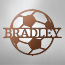 Custom Metal Wall Art - Personalized Soccer Ball Name Sign