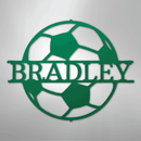 Custom Metal Wall Art - Personalized Soccer Ball Name Sign