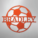 Custom Metal Wall Art - Personalized Soccer Ball Name Sign