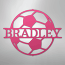 Custom Metal Wall Art - Personalized Soccer Ball Name Sign
