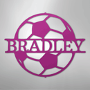 Custom Metal Wall Art - Personalized Soccer Ball Name Sign