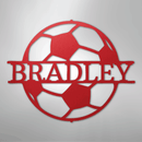 Custom Metal Wall Art - Personalized Soccer Ball Name Sign