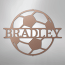 Custom Metal Wall Art - Personalized Soccer Ball Name Sign