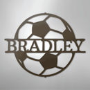 Custom Metal Wall Art - Personalized Soccer Ball Name Sign