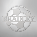 Custom Metal Wall Art - Personalized Soccer Ball Name Sign