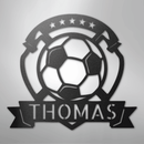 Custom Metal Wall Art - Personalized Soccer Ball Sign