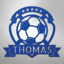 Custom Metal Wall Art - Personalized Soccer Ball Sign