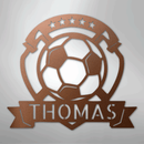Custom Metal Wall Art - Personalized Soccer Ball Sign