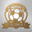Custom Metal Wall Art - Personalized Soccer Ball Sign