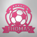 Custom Metal Wall Art - Personalized Soccer Ball Sign