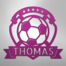 Custom Metal Wall Art - Personalized Soccer Ball Sign
