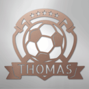 Custom Metal Wall Art - Personalized Soccer Ball Sign