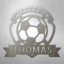 Custom Metal Wall Art - Personalized Soccer Ball Sign