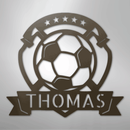 Custom Metal Wall Art - Personalized Soccer Ball Sign