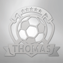 Custom Metal Wall Art - Personalized Soccer Ball Sign