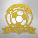 Custom Metal Wall Art - Personalized Soccer Ball Sign