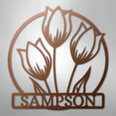 Custom Metal Wall Art - Personalized Tulip Sign