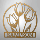 Custom Metal Wall Art - Personalized Tulip Sign
