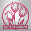 Custom Metal Wall Art - Personalized Tulip Sign