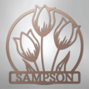 Custom Metal Wall Art - Personalized Tulip Sign