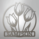Custom Metal Wall Art - Personalized Tulip Sign
