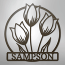 Custom Metal Wall Art - Personalized Tulip Sign