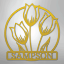 Custom Metal Wall Art - Personalized Tulip Sign