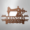 Custom Metal Wall Art - Personalized Sewing Sign
