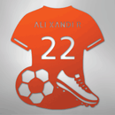 Custom Metal Wall Art - Personalized Soccer Jersey Sign