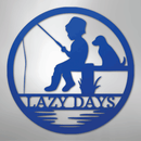 Custom Metal Wall Art - Personalized Fishing With Dog Sign