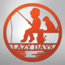 Custom Metal Wall Art - Personalized Fishing With Dog Sign