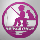 Custom Metal Wall Art - Personalized Fishing With Dog Sign